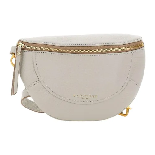 GIANNI CHIARINI Кожа Полумесяц Сумка Сумка через плечо Сумка на плечо Женская Кремово-белая