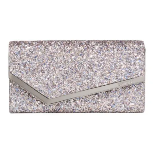 Jimmy Choo Блестящий Розовый Ткань Клатч Женские Многоцветный