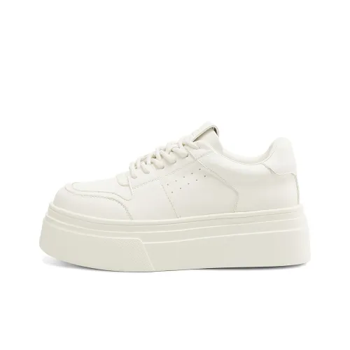 Rosa Bianca Низкие Кроссовки для Скейтбординга Женские Экрю