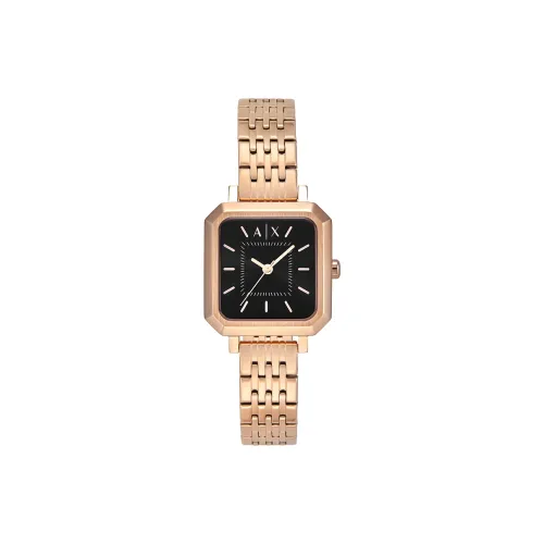 ARMANI EXCHANGE AE ARMANI Women's Watch Кварцевый механизм Нержавеющая сталь Ремешок Черный циферблат