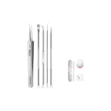 [Ультра-острая Точность] Наклонный кончик + игла для удаления черных точек, 4 шт. Набор - включает ультра-острую иглу