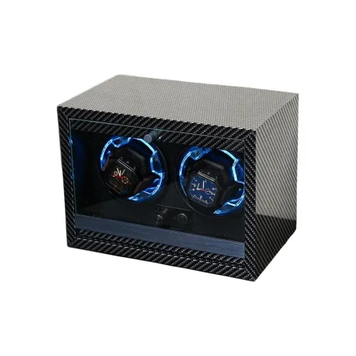 MINGNASHI Роторный Синий свет 2 Отделения для часов 4 Отделения для часов Механический подъемник для часов Серый Унисекс