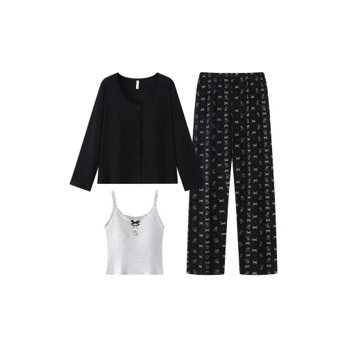 Gongdie Пижамный комплект женский черный