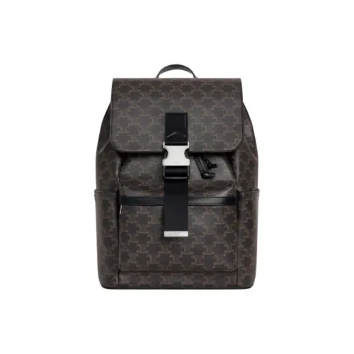 CELINE Triomphe Коровья кожа Рюкзак Мужской Черный