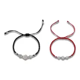 Браслет Лотос, Черный + Красный