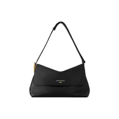 LOUIS VUITTON Low Key Телячья кожа Плечевая сумка Сумка Сумка через плечо Женская Черная