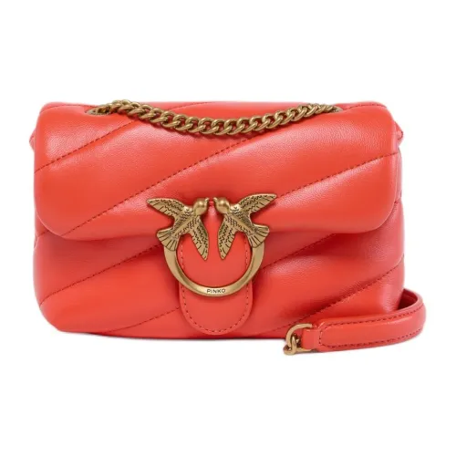 PINKO Puff Овчина Сумка через плечо Сумка на плечо Женская Оранжевая