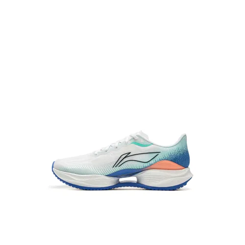 LINING YOUNG Running Low Топ Детские беговые кроссовки Стандартный Белый Неон Ледяной Синий Дворцовый Синий Детский