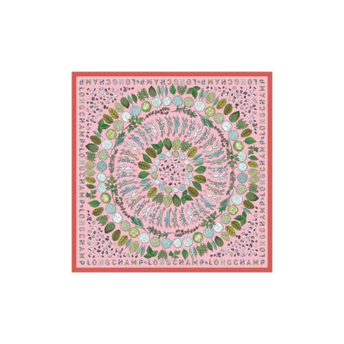 LONGCHAMP Шелковые шарфы Женские Розовый