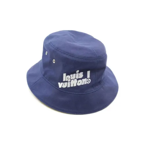 LOUIS VUITTON Мужские хлопковые панамы синие