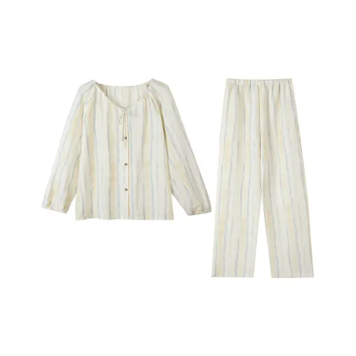 Kerener Pajama Комплект Женский Бежевый