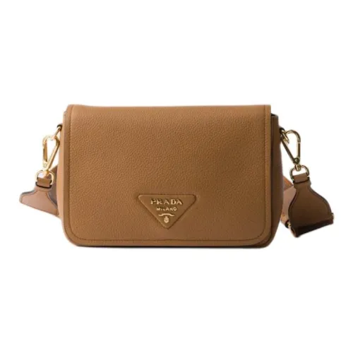 PRADA Сумка через плечо из коровьей кожи женская карамельно-коричневый
