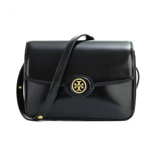 TORY BURCH Robinson Лакированная кожа Сумка через плечо Сумка на плечо Женская Черная