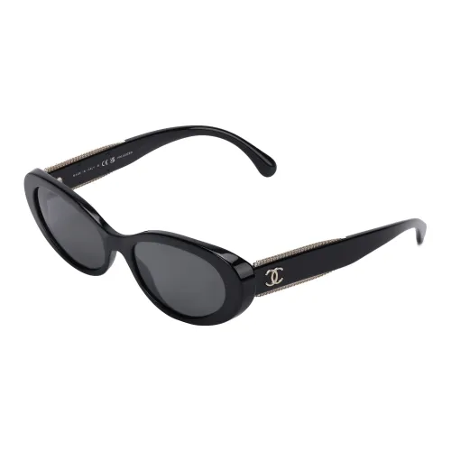 CHANEL Ацетат Кошачий глаз Солнцезащитные очки Мужской Черный