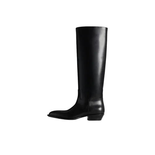 THE ROW Western Knee-High Boots Женские Черные