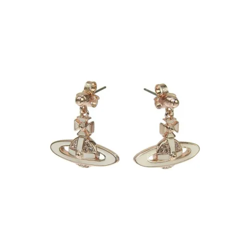 Vivienne Westwood Латунь Подвеска Серьги-гвоздики Женские Бежевый Розовое Золото