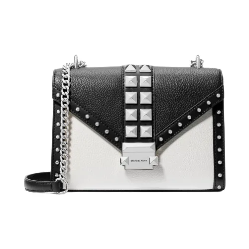 MICHAEL KORS Whitney Полиуретан с Полиэстером Сумка через плечо Средняя Женская Черно-белая