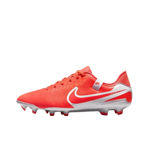Nike Tiempo Legend 10 Амортизация Футбольные бутсы Унисекс Красный