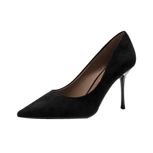 GUDIANFENGDU Узкий каблук Высокие каблуки 9 см Женские Черный