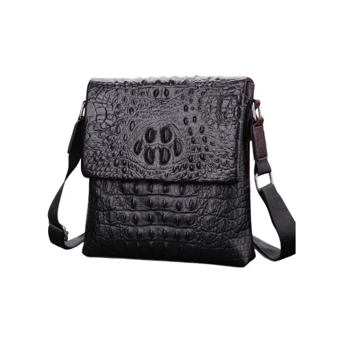 DOSRFINI Сумка через плечо из коровьей кожи стандартная мужская черная