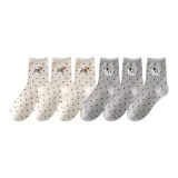 6 пар - Бежевый 3 + Серый 3