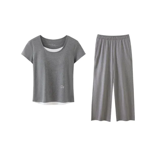 JINGYUN Deep Pajama 70 Пижамный комплект Женские Звезды Серый