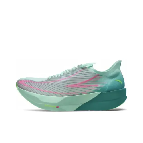 ANTA C202 G9 Slip Устойчивый к истиранию Низкий Топ Повседневные Беговые кроссовки Мужские Зеленый Розовый