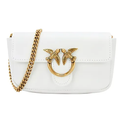 PINKO Icon SIMPLY Коровья кожа Swallow Сумка Сумка через плечо Сумка на одно плечо Сумка на плечо Мини Women's White