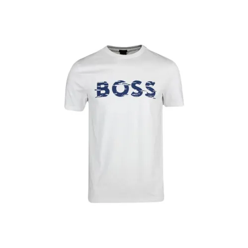 Hugo Boss Белая Мужская T-Рубашка