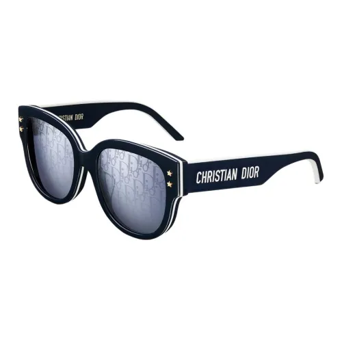 DIOR Ацетат Круглые Солнцезащитные очки Женские Морской синий