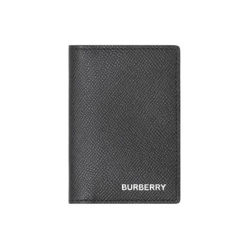 Burberry Телячья кожа Держатель для визиток Мужской Черный