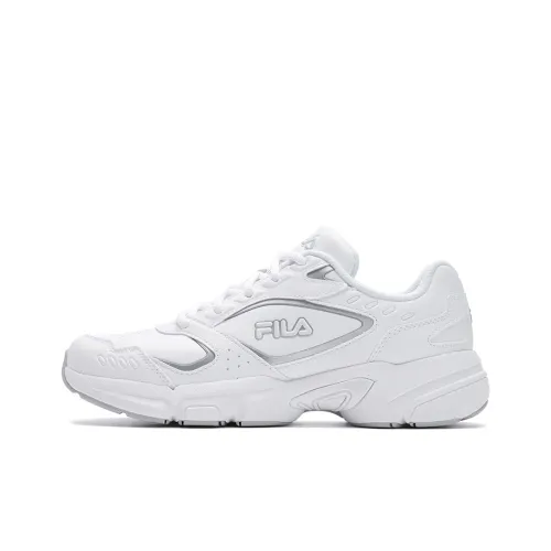 FILA DECIMUS Беговые кроссовки Низкий топ Ярко-белый/Космический серебристый Женские