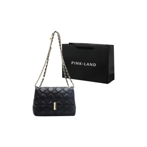 PINK·LAND ПУ (полиуретан) Маленькая квадратная сумка через плечо Женская Черный Белый
