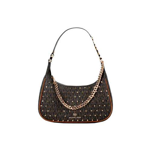 MICHAEL KORS Piper Покрытый холст с материалами Сумка на плечо Маленькая Женская Коричневая