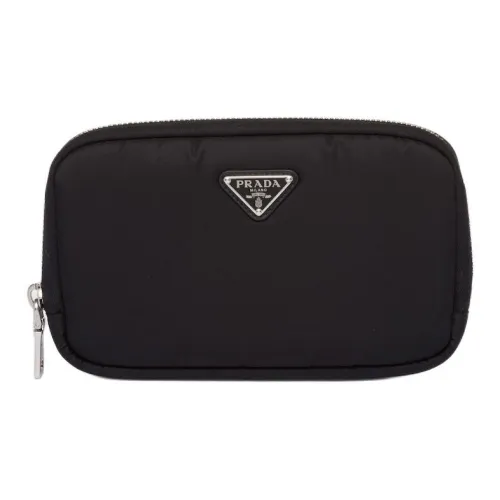 PRADA Nylon Кошелек Мини Женский Черный