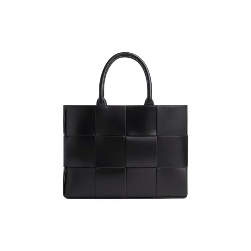 Bottega Veneta Arco Телячья кожа Тоут Сумка Сумка для покупок Сумка на плечо Сумка Маленькая Мужская Черная