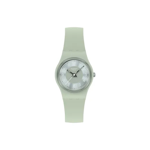 SWATCH Lady Collection Кварцевый механизм Женские часы Зеленый циферблат Пластиковый корпус Часы Пластиковый ремешок