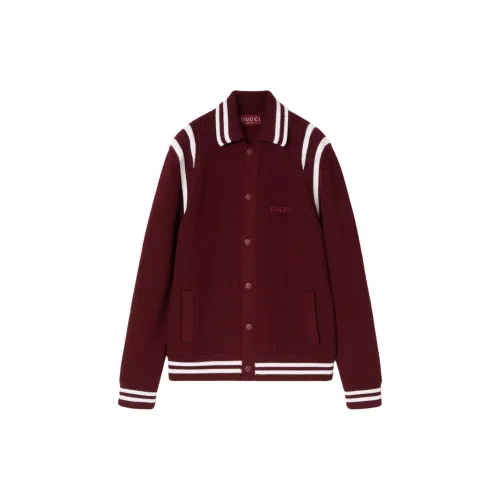 GUCCI Cruise SS25 Трикотаж Мужской Бордо Красный