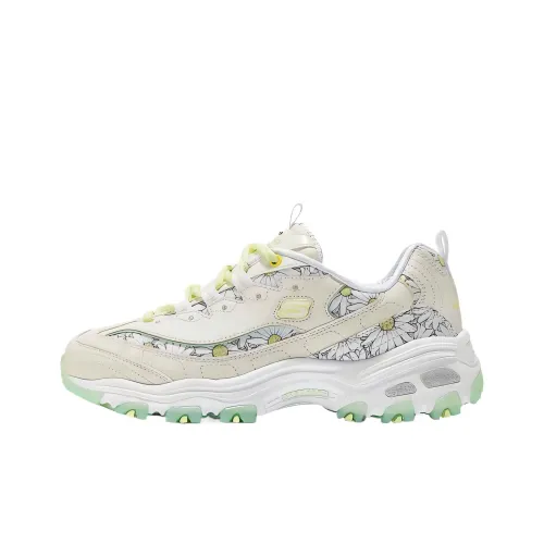 Skechers DLITES Повседневный Низкий Топ Айвори Зеленый Женский