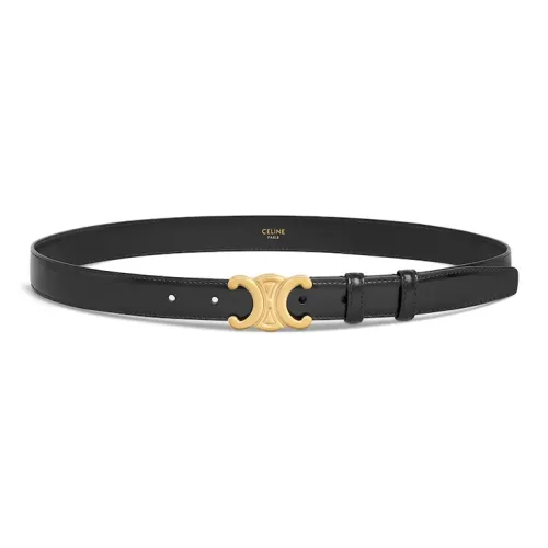 CELINE Кожаные ремни Женские Черный Ширина 2,5CM