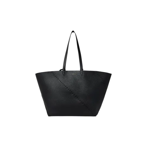 FENDI Телячья кожа Тоут Сумка Сумка для покупок Сумка Сумка через плечо Большая Женская Черная