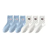 6 пар - Синий 3 + Белый 3