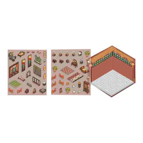 TOI симуляция Бизнес Хранение Ландшафт Наклейка Миниатюрный Сценарий Игрушки