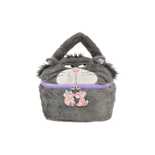 Disney Kitten Fleece Collection Rusef Плюшевый Косметичка Большая емкость Портативный Сумка для хранения Аксессуары для кукол