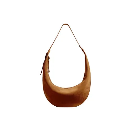 KHAITE Нубук Сумка через плечо Женская Коричневая