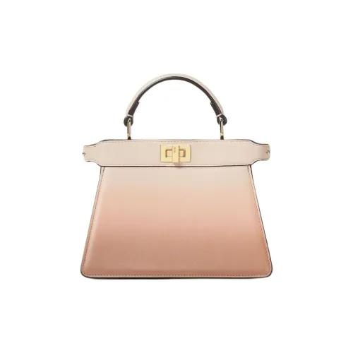 FENDI Peekaboo Телячья кожа Сумка Маленькая Женская Розовая