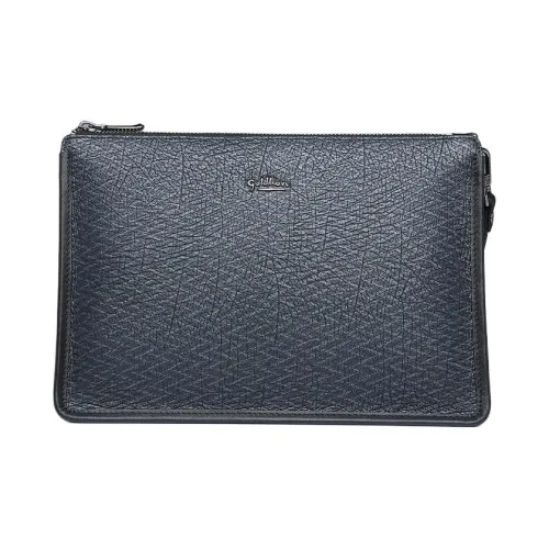 GOLDLION Клатч из коровьей кожи мужской серый синий
