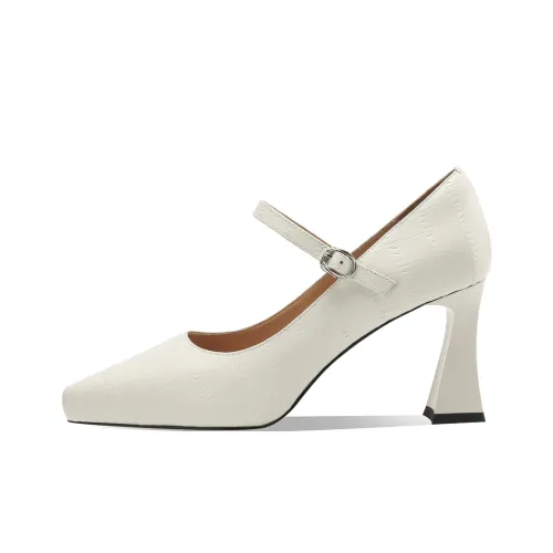 BOERDIQI Грубый каблук Мэри Джейн туфли 8 см женские