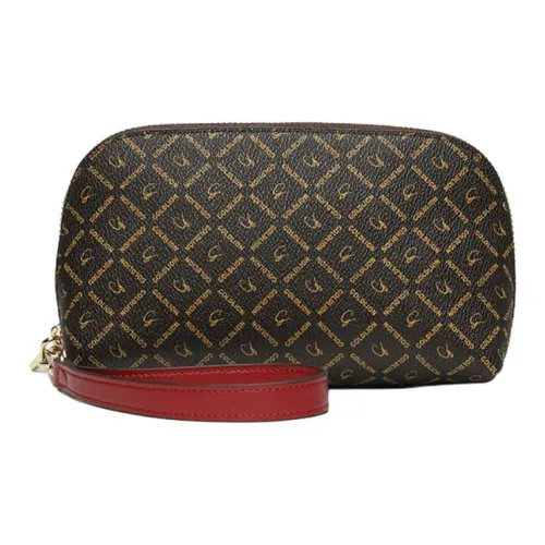 GOLDLION ПВХ Клатч Маленький Женский Коричневый и Бордовый