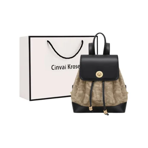 CinvaiKrose ПУ (полиуретан) с синтетической кожей рюкзак дорожная сумка маленький женский черный